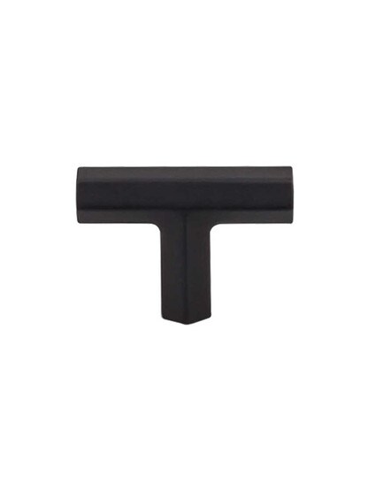 Lydia 1 3/4 inch T-Shape Cabinet Knob in Flat Black.